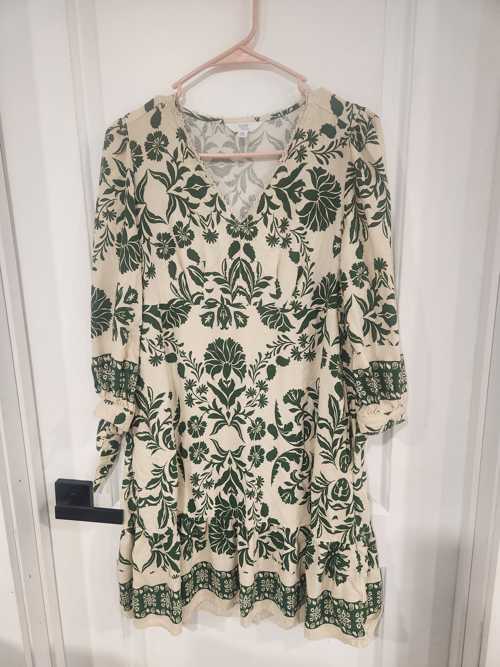 Women's A-Line Border Print Mini Dress